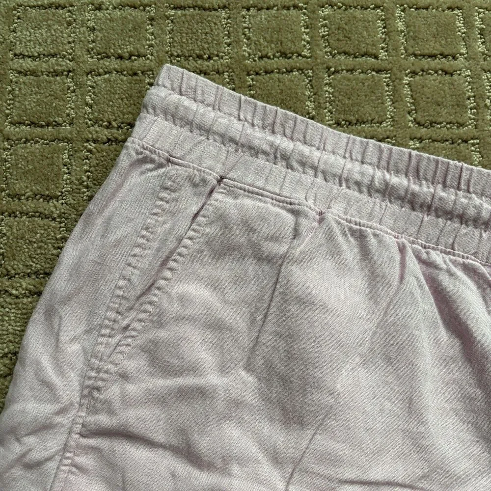Gap Linen Shorts Women XXL Light Pink Pull On Beachy Vacation Lightweight Casual
